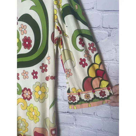 Morgan McFetters Multicolor Floral Long Sleeve Dress Womens Size 10 - Picture 3 of 5